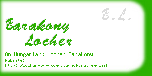 barakony locher business card